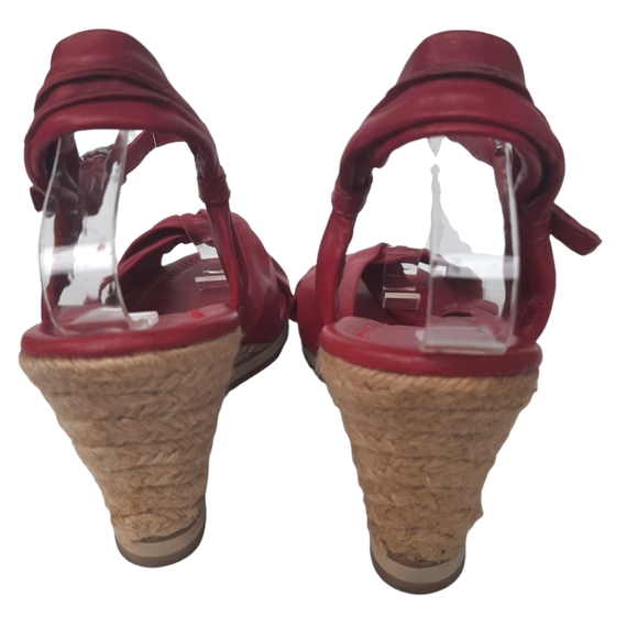 ANTONIO MELANI Dream Leather Wedge Espadrille Sandals - Picture 8 of 10